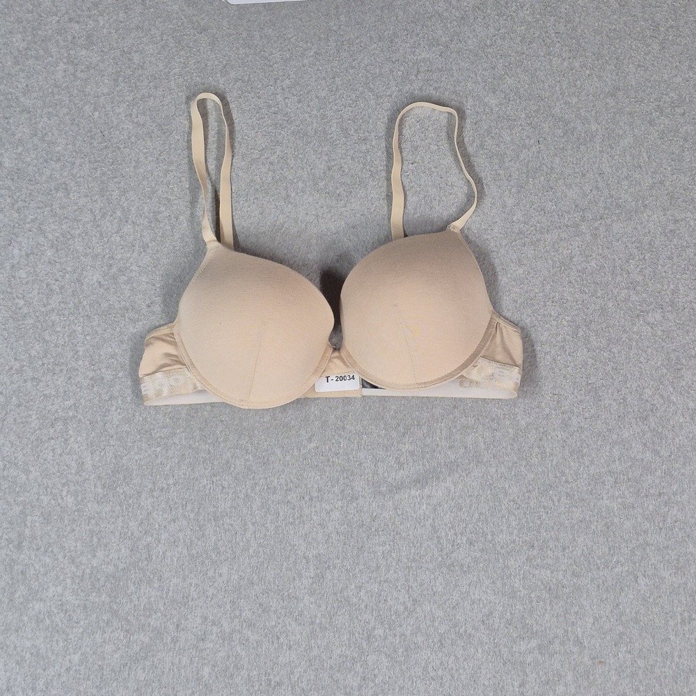 Bamboo Women Bra 32B Beige T Shirt Underwired Strap Adjustable